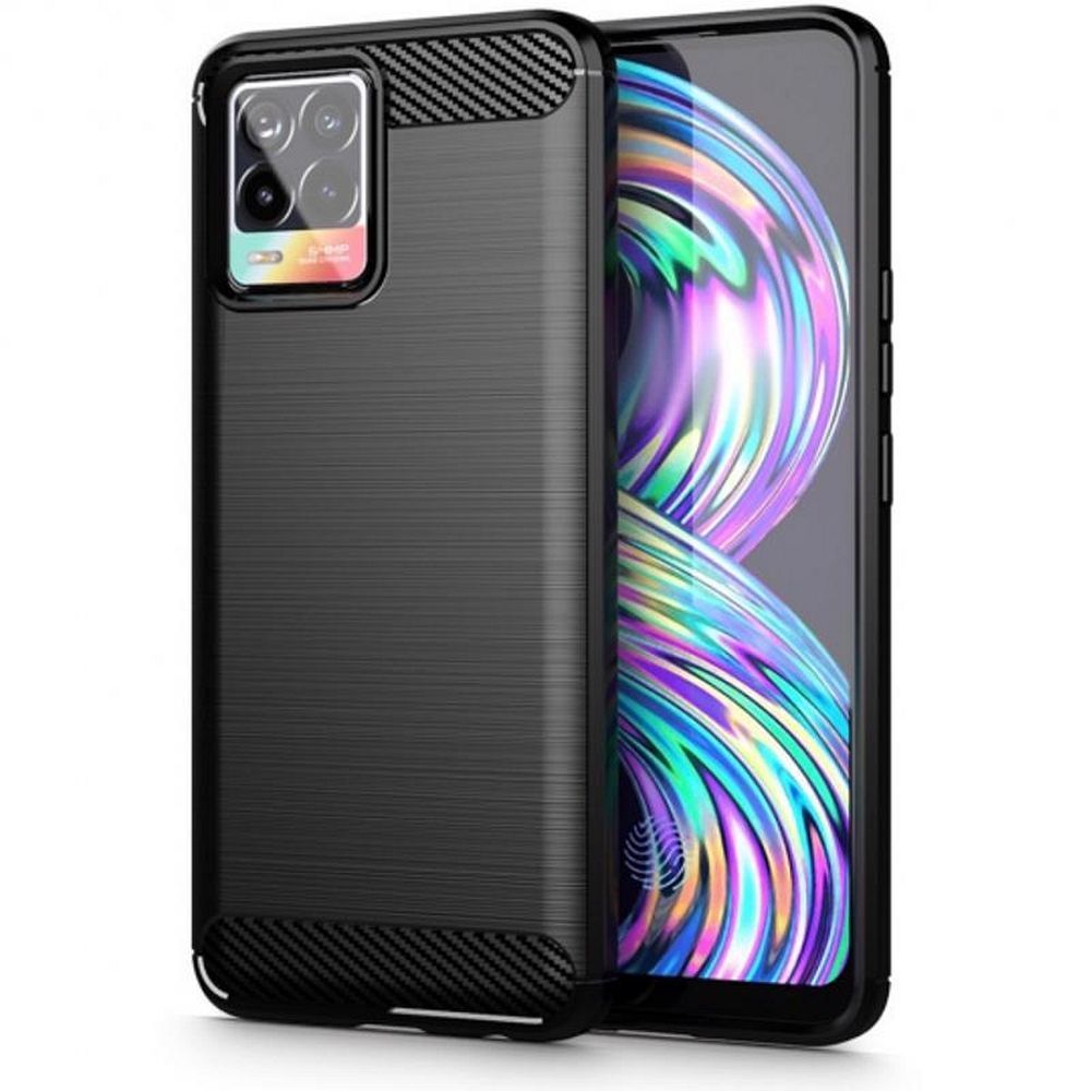CARBON case for REALME 8 black CARBON case for REALME 8 black - Image 1