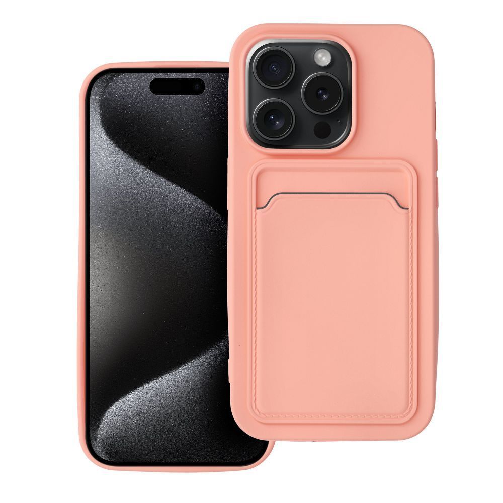 CARD case for IPHONE 15 Pro pink CARD case for IPHONE 15 Pro pink - Image 1