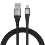 BLUE STAR braided cable 2A USB A to Micro USB TFK-DC-003 1,2 m black - Image 2