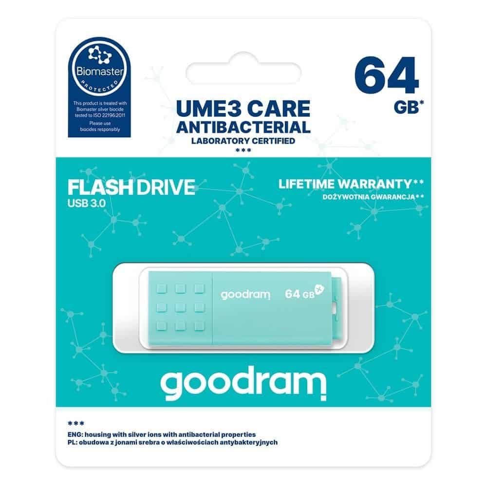 GOODRAM pendrive UME3 64GB USB3.0 (Biomaster protected) GOODRAM pendrive UME3 64GB USB3.0 (Biomaster protected) - Image 1