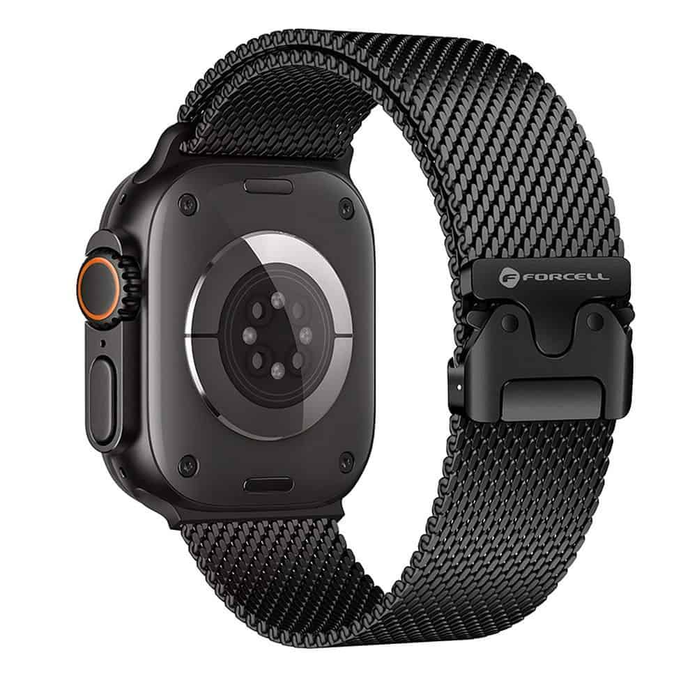 FORCELL F-DESIGN FA11 stainless steel strap for APPLE Watch 38 / 40 / 41 mm black FORCELL F-DESIGN FA11 stainless steel strap for APPLE Watch 38 / 40 / 41 mm black - Image 1