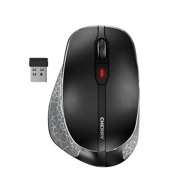CHERRY Mouse MW 8C ERGO AES Ergonomic black BT 600/1000/1600/3200 DPI (umschaltbar) - Image 1
