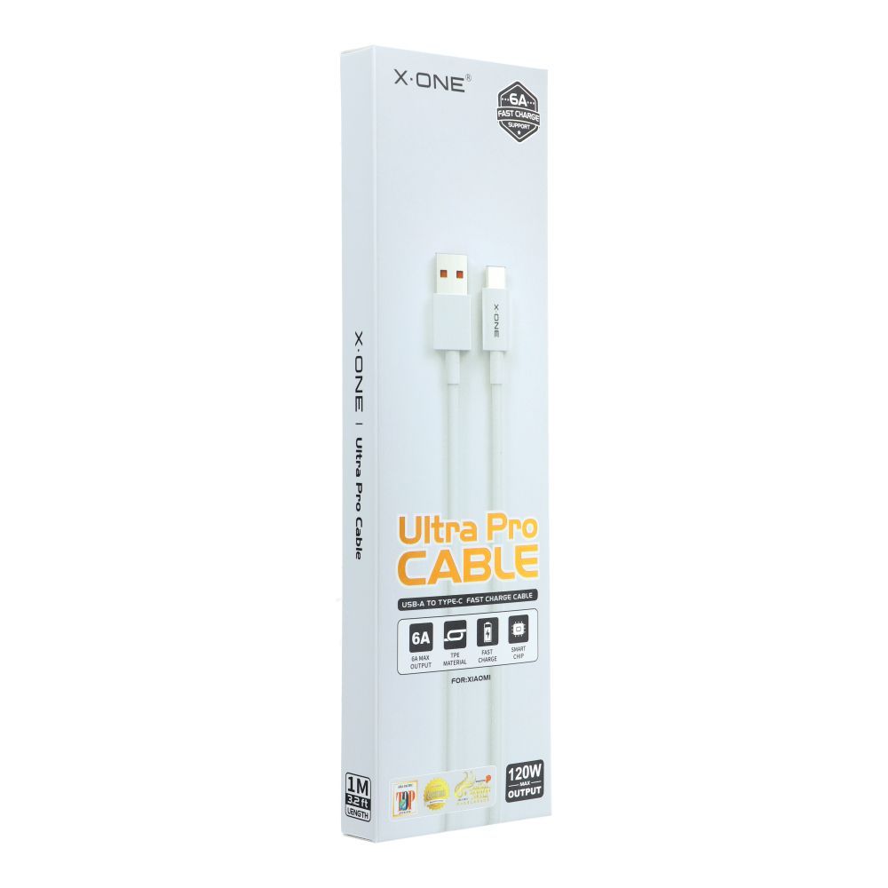 X-ONE cable USB A to Type C 6A 120W Ultra Pro XIAOMI (original chip) 1 m X-ONE cable USB A to Type C 6A 120W Ultra Pro XIAOMI (original chip) 1 m - Image 1
