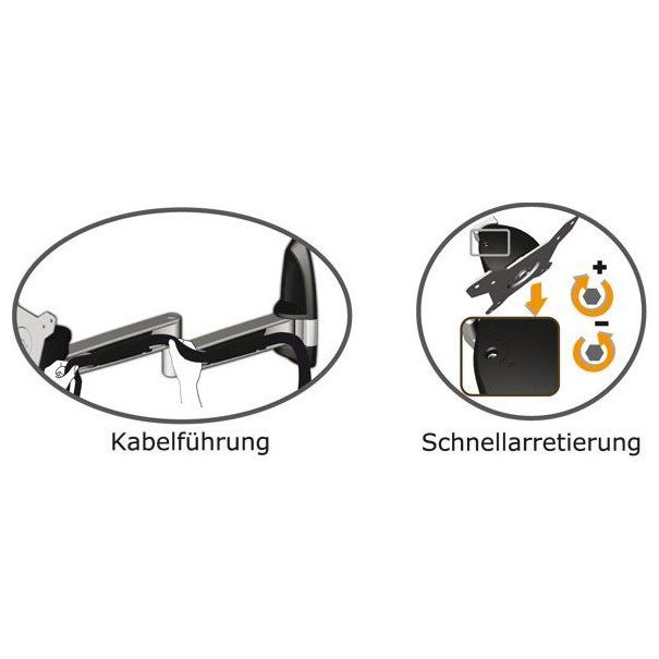 LCD TFT Wandhalter Tronje AR210, 15"-2X", max.12kg - Image 3