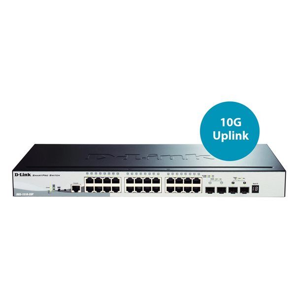 D-Link Switch DGS-1510-28P/E 24xGBit PoE (193W)/2xSFP/2xSFP+ - Image 3