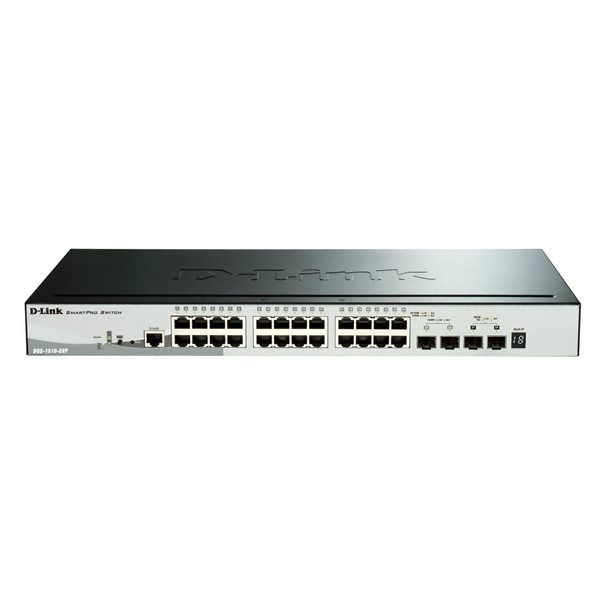D-Link Switch DGS-1510-28P/E 24xGBit PoE (193W)/2xSFP/2xSFP+ - Image 1