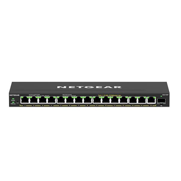 Netgear 16Port Switch 10/100/1000 GS316EP - Image 1