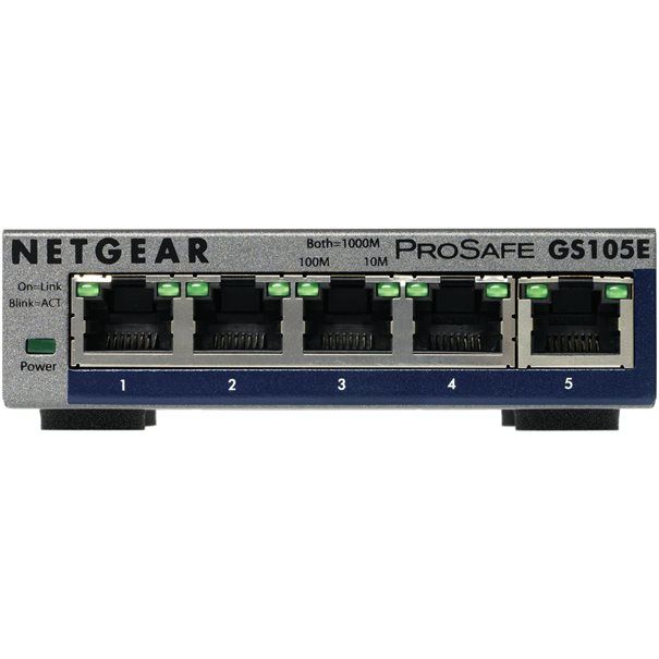 Netgear 5Port Switch 10/100/1000 GS105E - Image 1