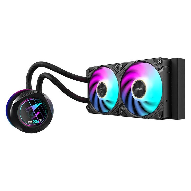 GIGABYTE CPU Cooler Liquid Cooler AORUS WATERFORCE X II  240 ARGB Sync 2 x 120mm - Image 2