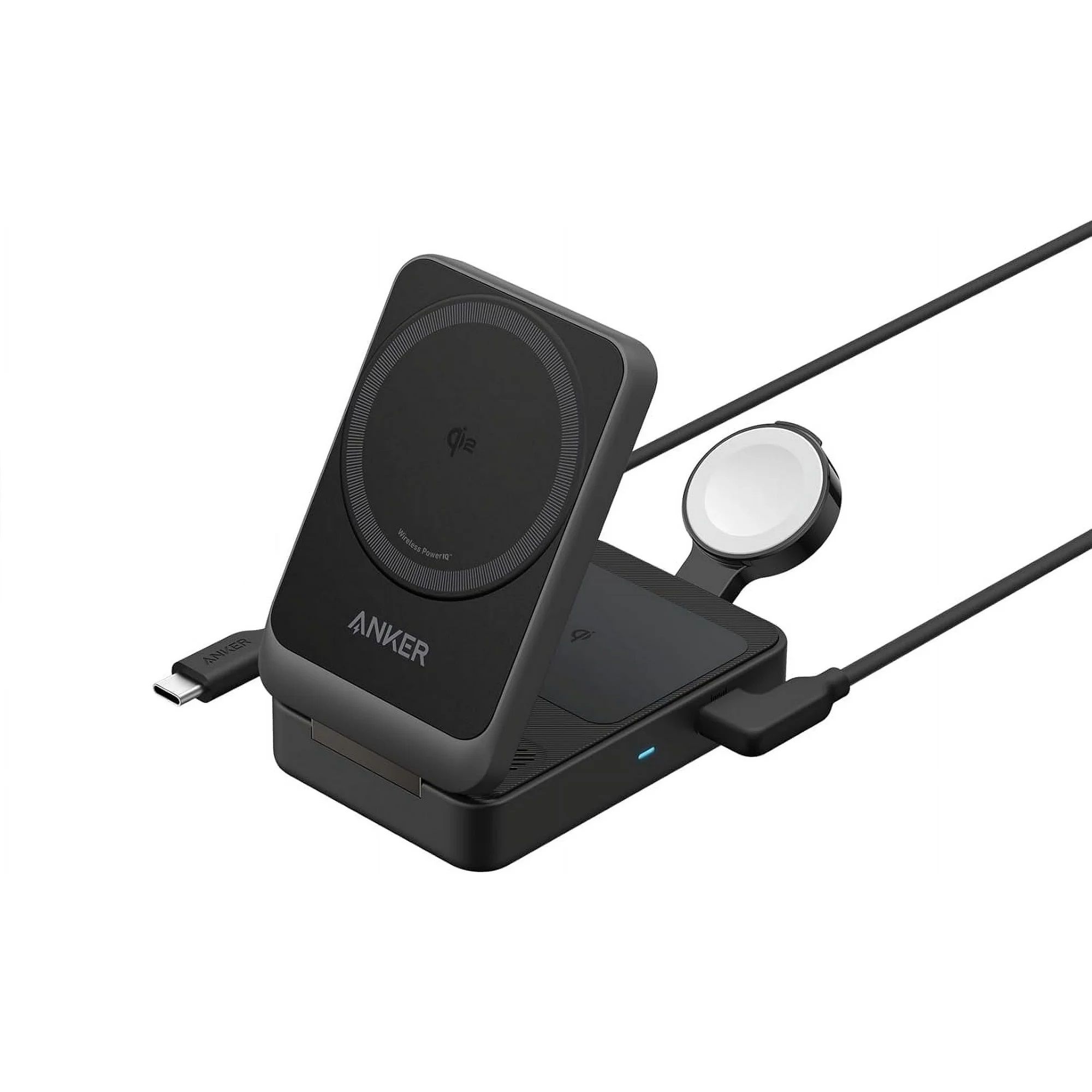 ANKER MagGo 3-in-1 Charging Station Qi2 Certified 15W Black ANKER MagGo 3-in-1 Charging Station Qi2 Certified 15W Black - Image 1