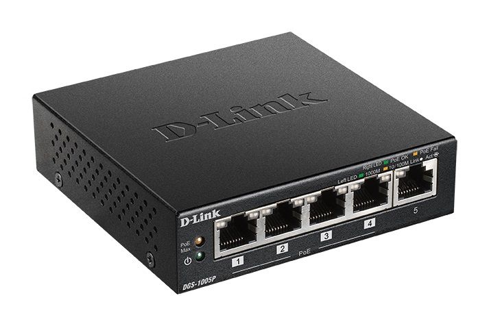 D-LINK DGS-1005P 5-port 10/100/1000Mbps 4 PoE Ports - Image 1