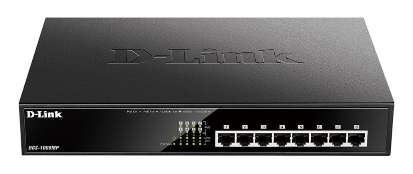 D-LINK DGS-1008MP 8-port 10/100/1000Mbps 8 PoE Port - Image 1