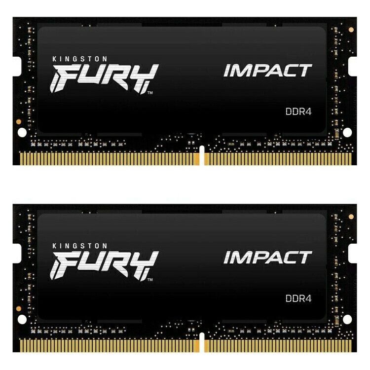 KINGSTON Memory KF432S20IBK2/64 ,FURY Impact DDR4 SODIMM, 3200MT/s, KIT OF 2 2X32GB KINGSTON Memory KF432S20IBK2/64 ,FURY Impact DDR4 SODIMM, 3200MT/s, KIT OF 2 2X32GB - Image 1