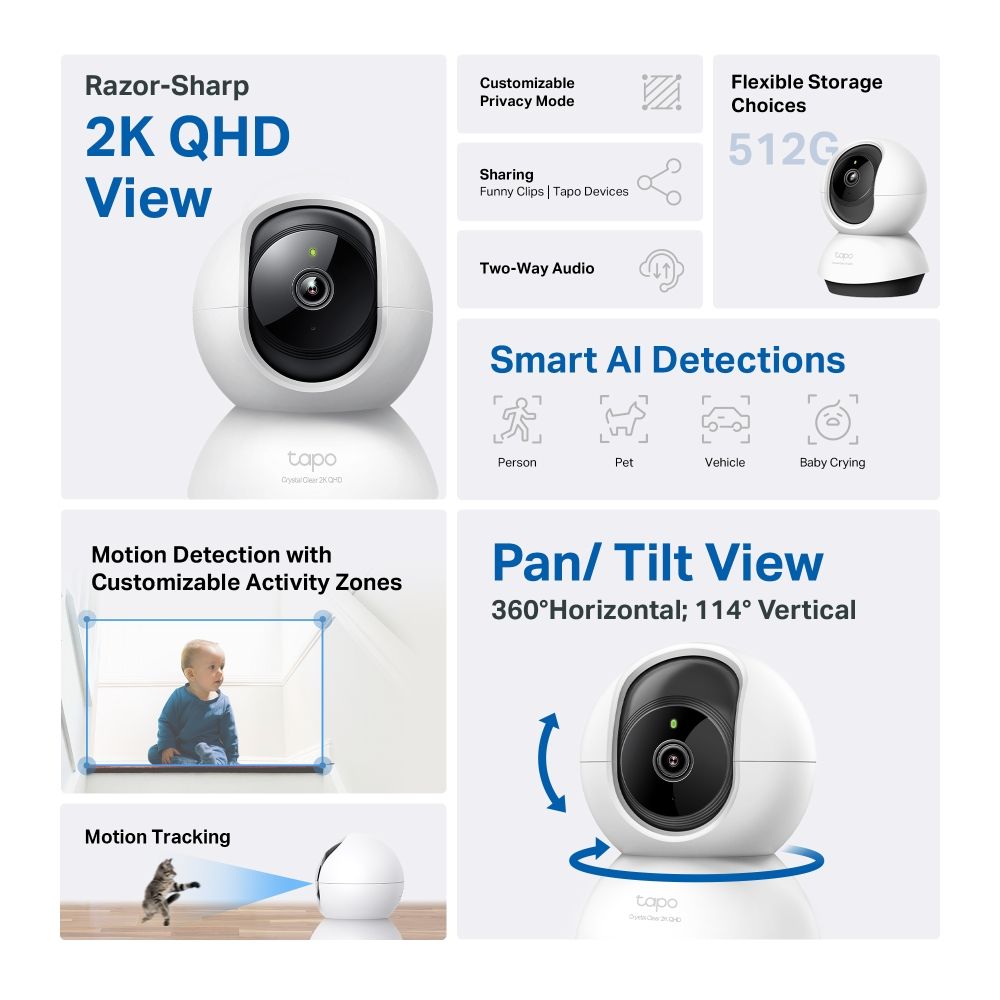 TP-LINK WiFi Camera Tapo C220 Pan Tilt WiFi Camera - Image 2