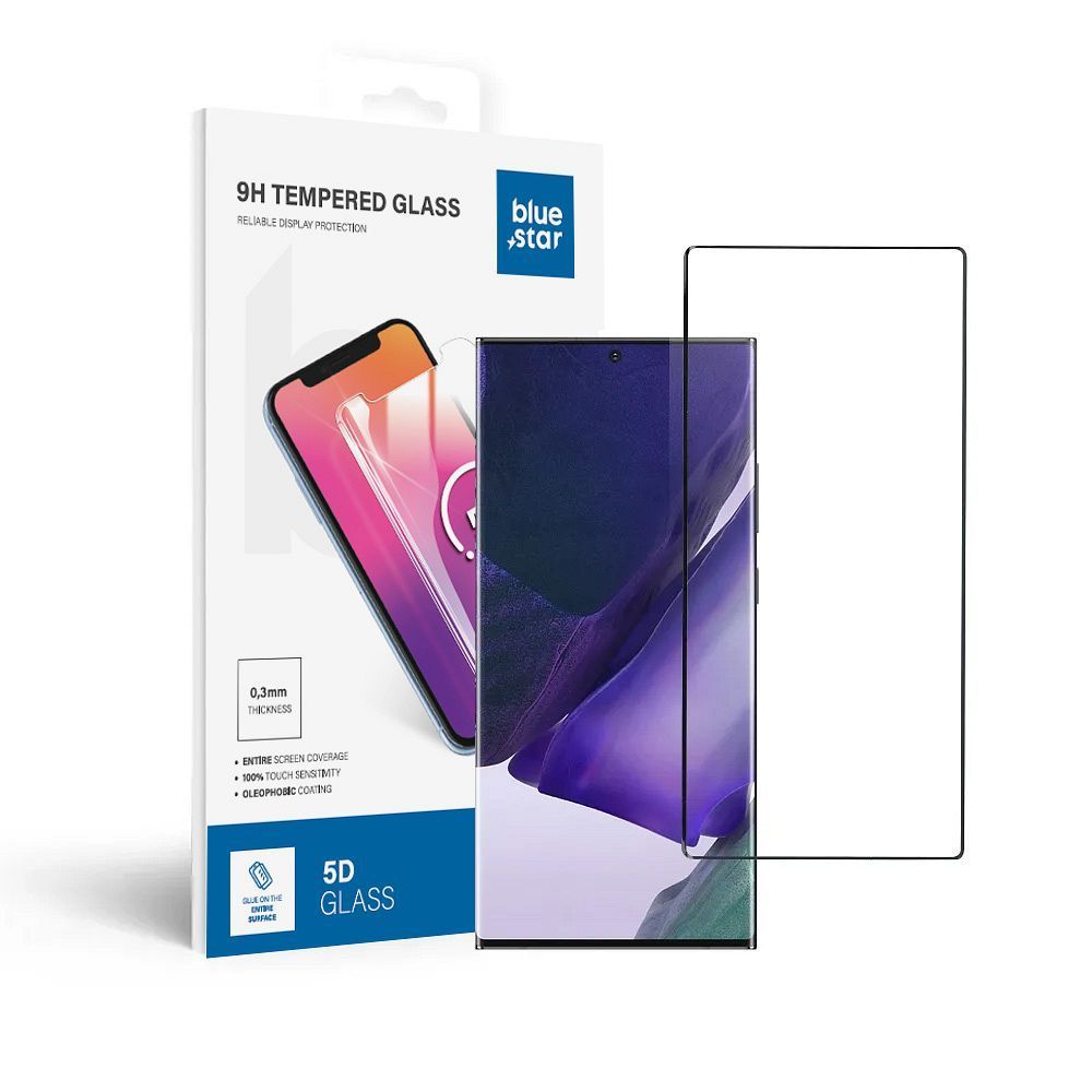 Tempered Glass Blue Star - SAMSUNG Galaxy Note 20 Ultra Full Face (full glue/small size) - black Tempered Glass Blue Star - Image 1