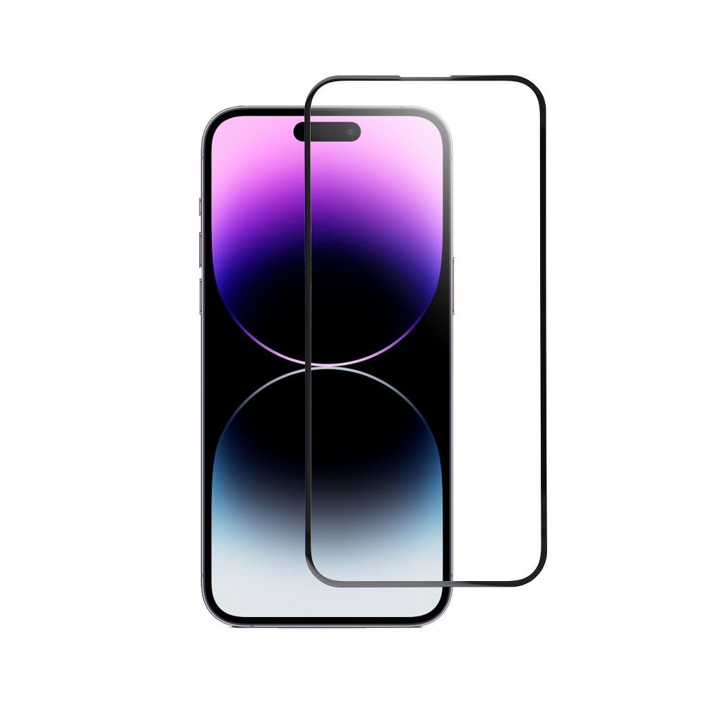 Tempered Glass Blue Star - Apple Iphone 14 Pro Max 5D Full Cover black - Image 2