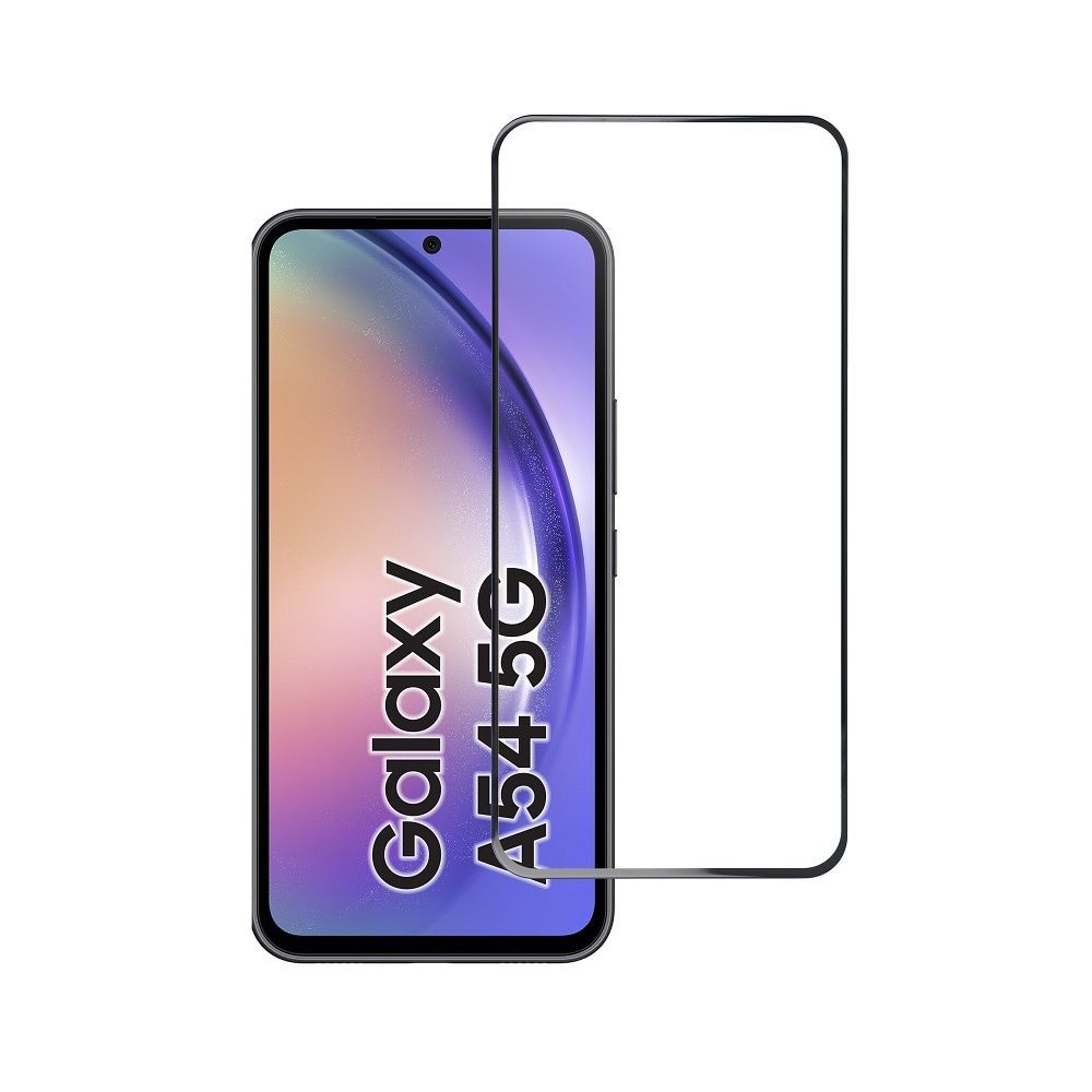 Tempered Glass Blue Star - SAMSUNG A54 5G Full Face (full glue with frame/small size) - black Tempered Glass - Image 2