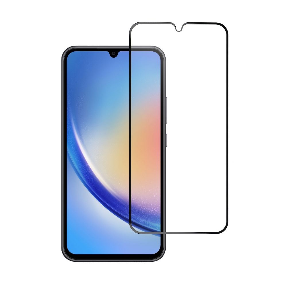 Tempered Glass Blue Star - SAMSUNG A34 5G Full Face (full glue with frame/small size) - black - Image 2