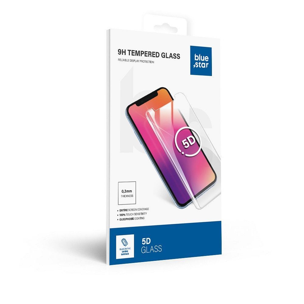 Tempered Glass Blue Star - SAMSUNG A55 5G Full Face (full glue with frame/small size) - black Tempered Glass - Image 2