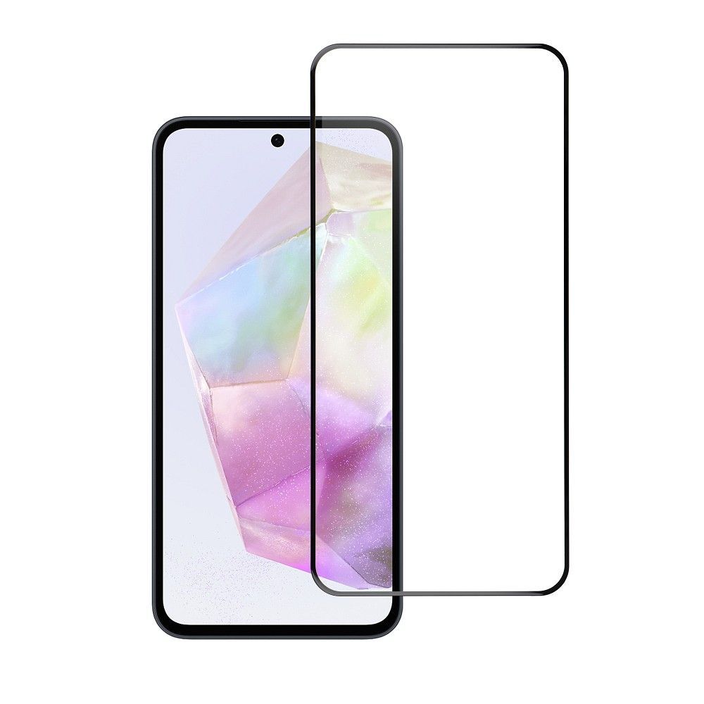 Tempered Glass Blue Star - SAMSUNG A35 5G Full Face (full glue with frame/small size) - black - Image 2