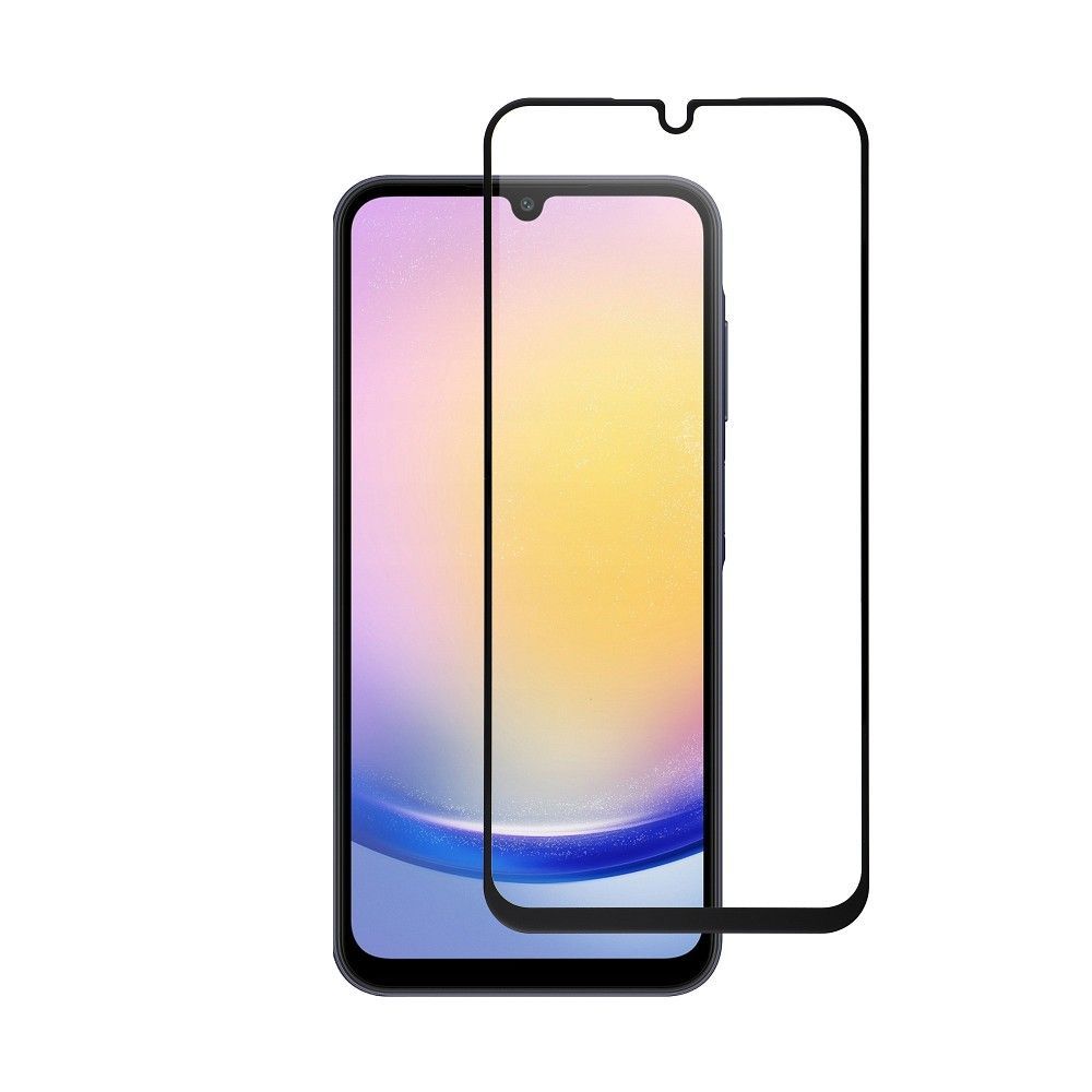 Tempered Glass Blue Star - SAMSUNG A25 5G Full Face (full glue with frame/small size) - black Tempered Glass Blue Star - Image 2