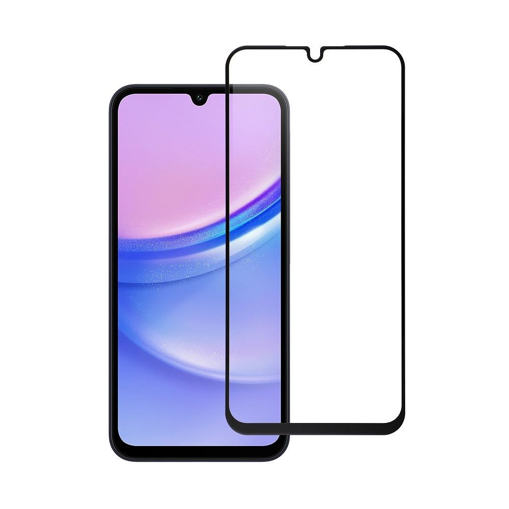 Tempered Glass Blue Star - SAMSUNG A15 5G Full Face (full glue with frame/small size) - black Tempered Glass Blue Star - Image 2