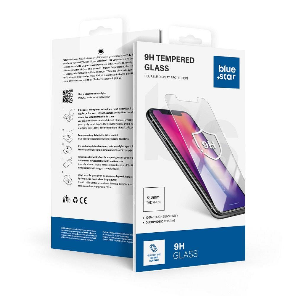 Tempered Glass Blue Star - Xiaomi Redmi Note 14 T - black Tempered Glass Blue Star - Image 1