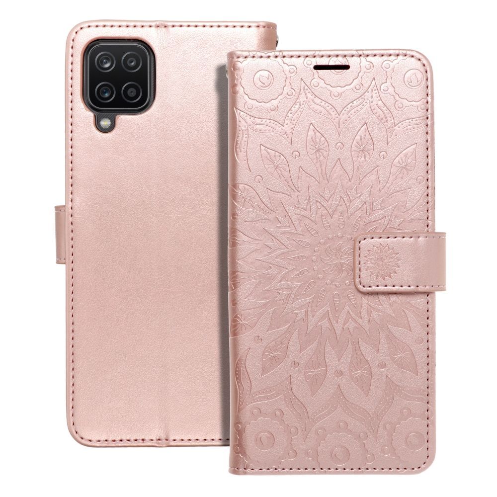 MEZZO Book case for SAMSUNG A12 / M12 mandala rose gold MEZZO Book case for SAMSUNG A12 / M12 mandala rose gold - Image 1