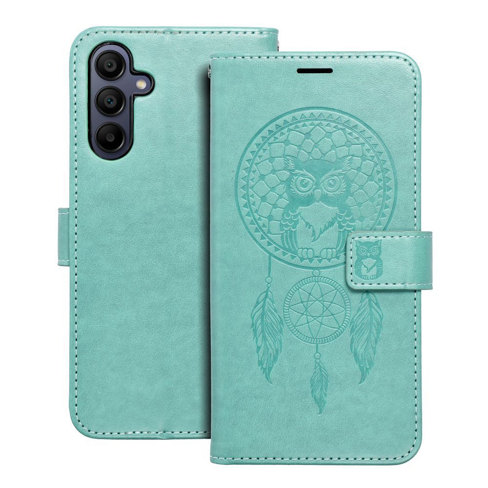 MEZZO Book case for SAMSUNG A15 4G / A15 5G dreamcatcher green MEZZO Book case for SAMSUNG A15 4G / A15 5G dreamcatcher green - Image 1