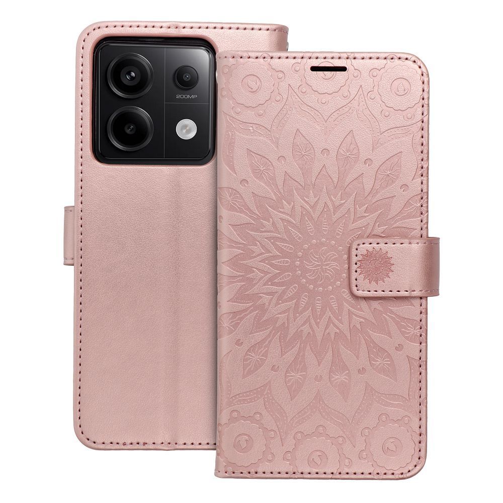 MEZZO Book case for XIAOMI Redmi Note 13 Pro 5G mandala rose gold MEZZO Book case for XIAOMI Redmi Note 13 Pro 5G mandala rose gold - Image 1
