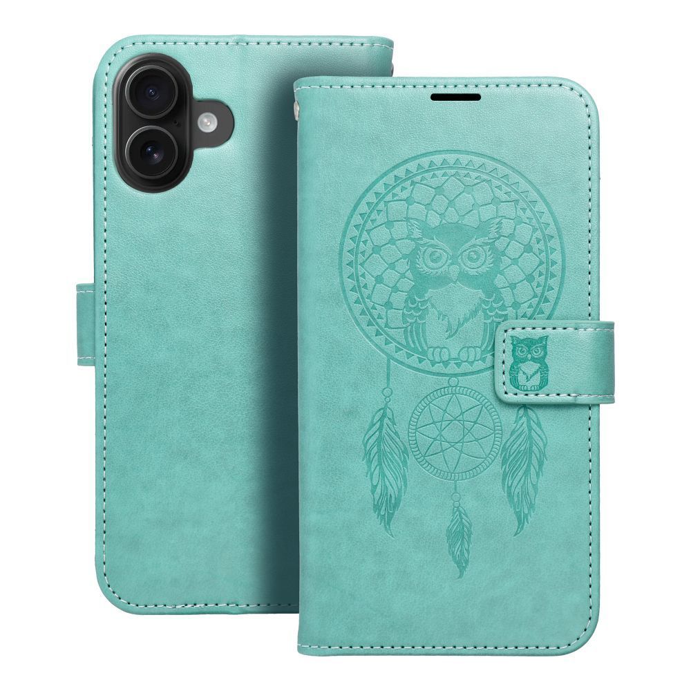 MEZZO Book case for IPHONE 16 Plus dreamcatcher green MEZZO Book case for IPHONE 16 Plus dreamcatcher green - Image 1