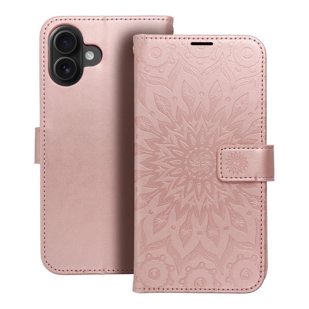 MEZZO Book case for IPHONE 16 Plus mandala rose gold - Image 1