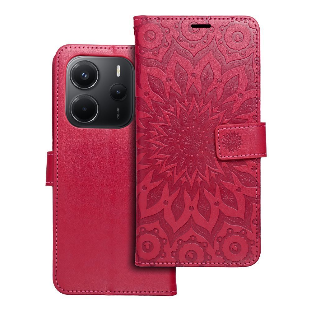 MEZZO Book case for XIAOMI Redmi Note 14 5G mandala magenta MEZZO Book case for XIAOMI Redmi Note 14 5G mandala magenta - Image 1