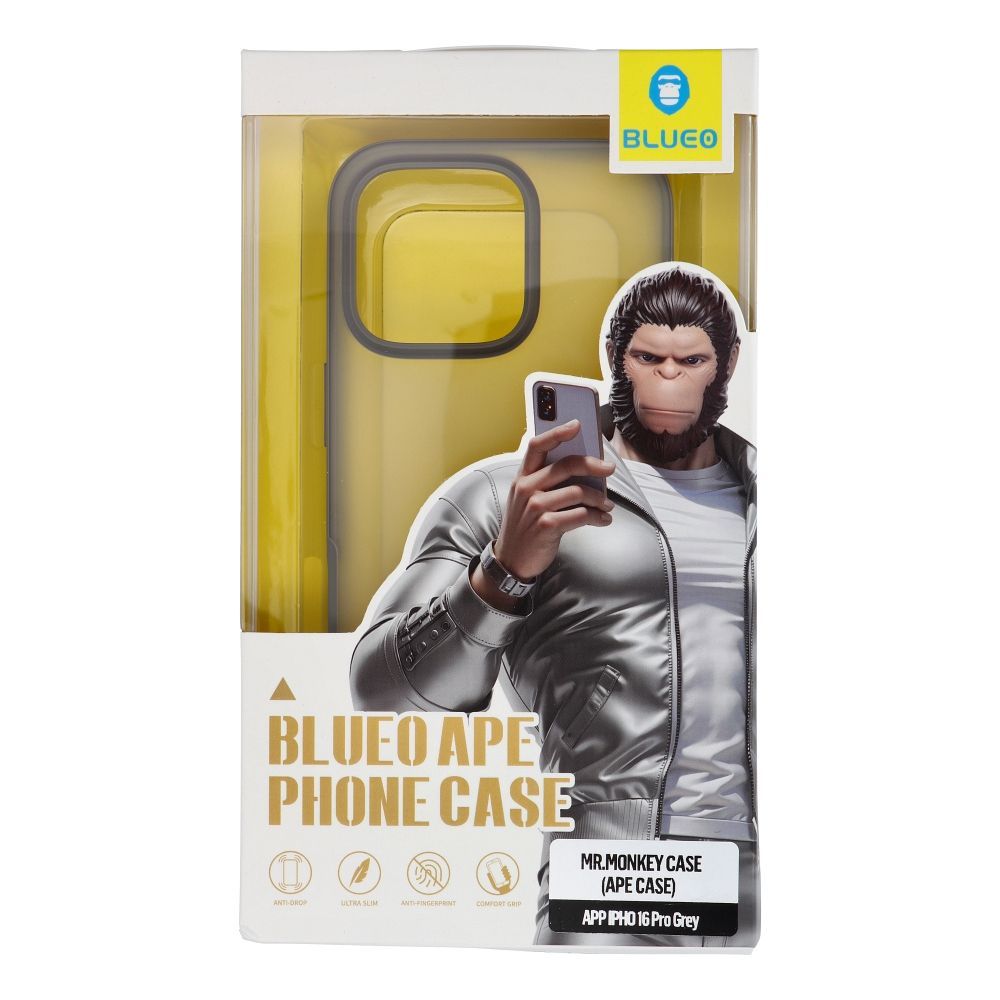BLUEO APE Phone Case - Apple iPhone 16 Pro gray BLUEO APE Phone Case - Apple iPhone 16 Pro gray - Image 1