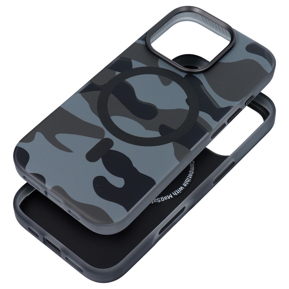 FORCELL F-PROTECT Levels with Dual Layer 4D technology, Military Drop-Test compatible with MagSafe for IPHONE 16 PRO black camo - Image 1