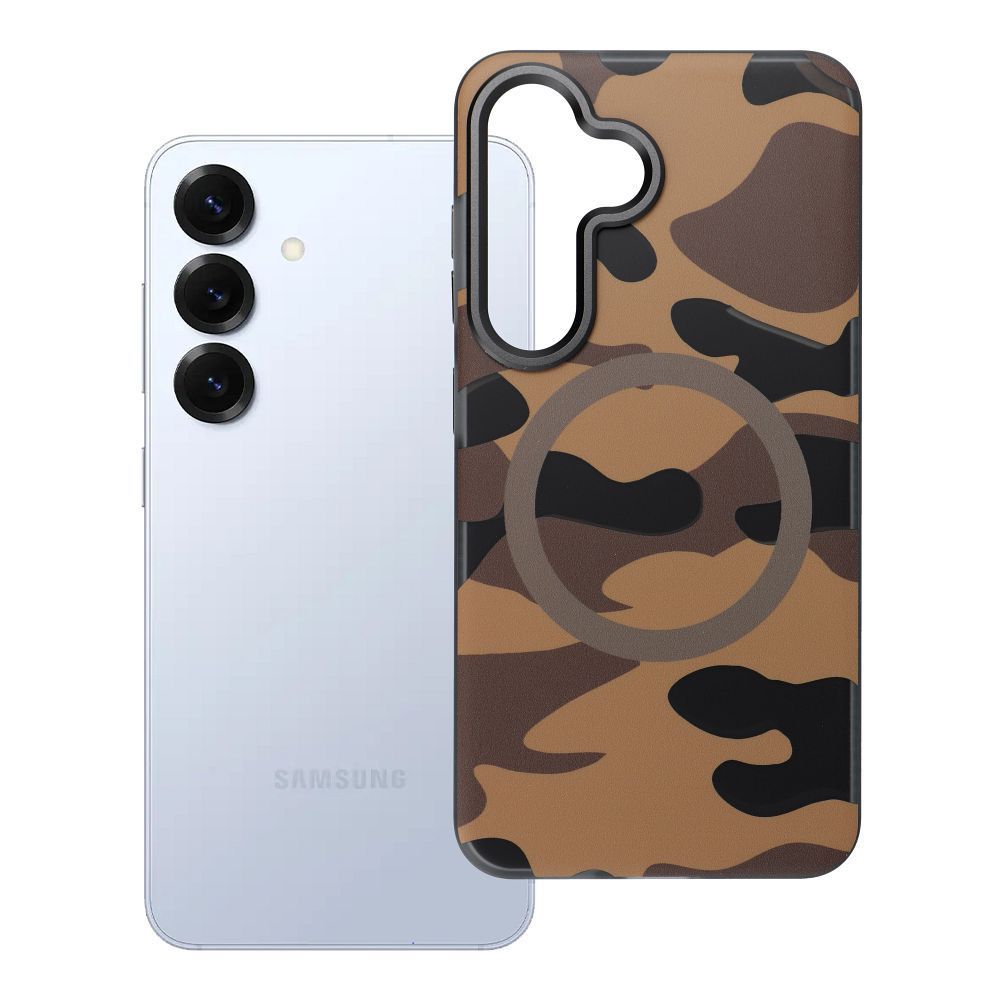 FORCELL F-PROTECT Levels with Dual Layer 4D technology, Military Drop-Test compatible with MagSafe for SAMSUNG S25 desert camo - Image 1