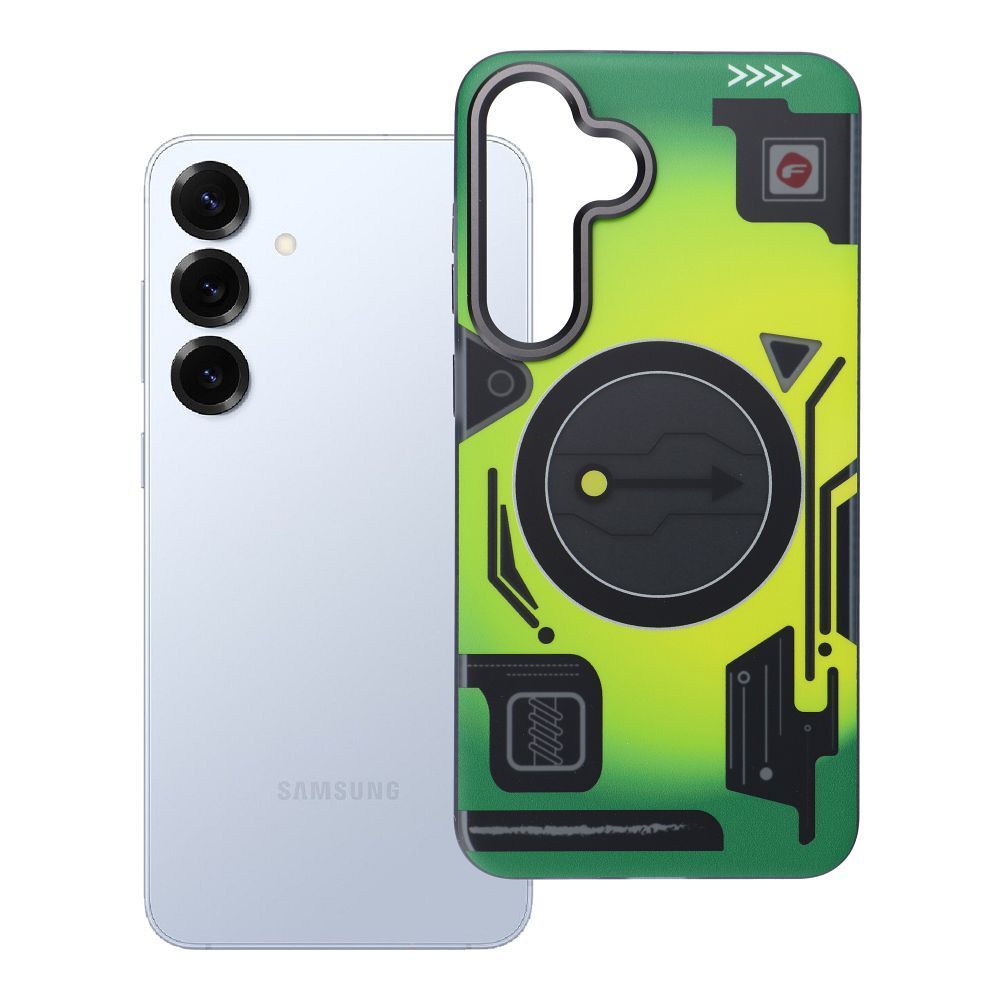 FORCELL F-PROTECT Levels with Dual Layer 4D technology, Military Drop-Test compatible with MagSafe for SAMSUNG S25 PLUS cyber green - Image 1