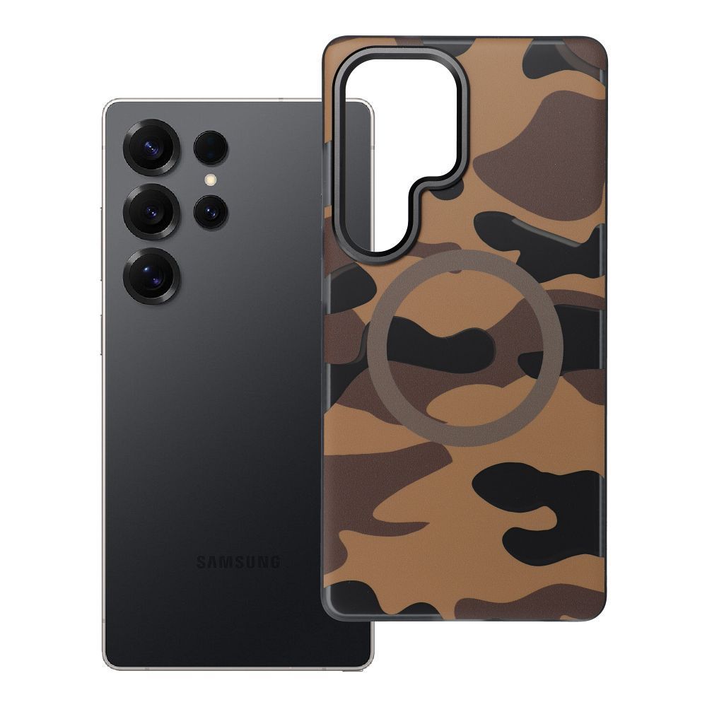 FORCELL F-PROTECT Levels with Dual Layer 4D technology, Military Drop-Test compatible with MagSafe for SAMSUNG S25 ULTRA desert camo - Image 1