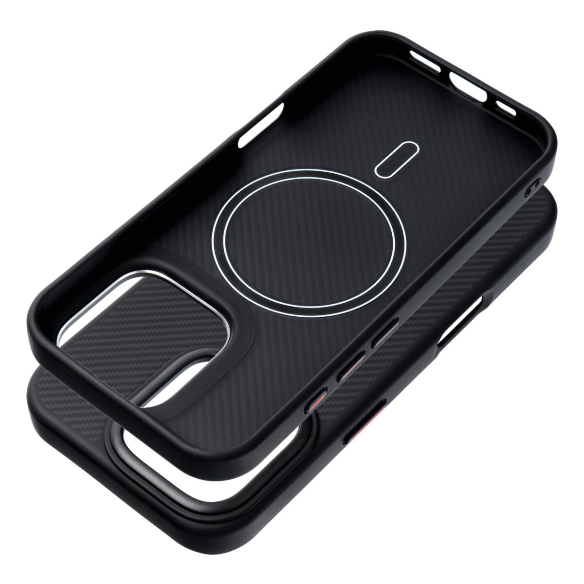 Carbon Elite Mag Cover compatible with MagSafe for IPHONE 15 PRO MAX black - Image 2