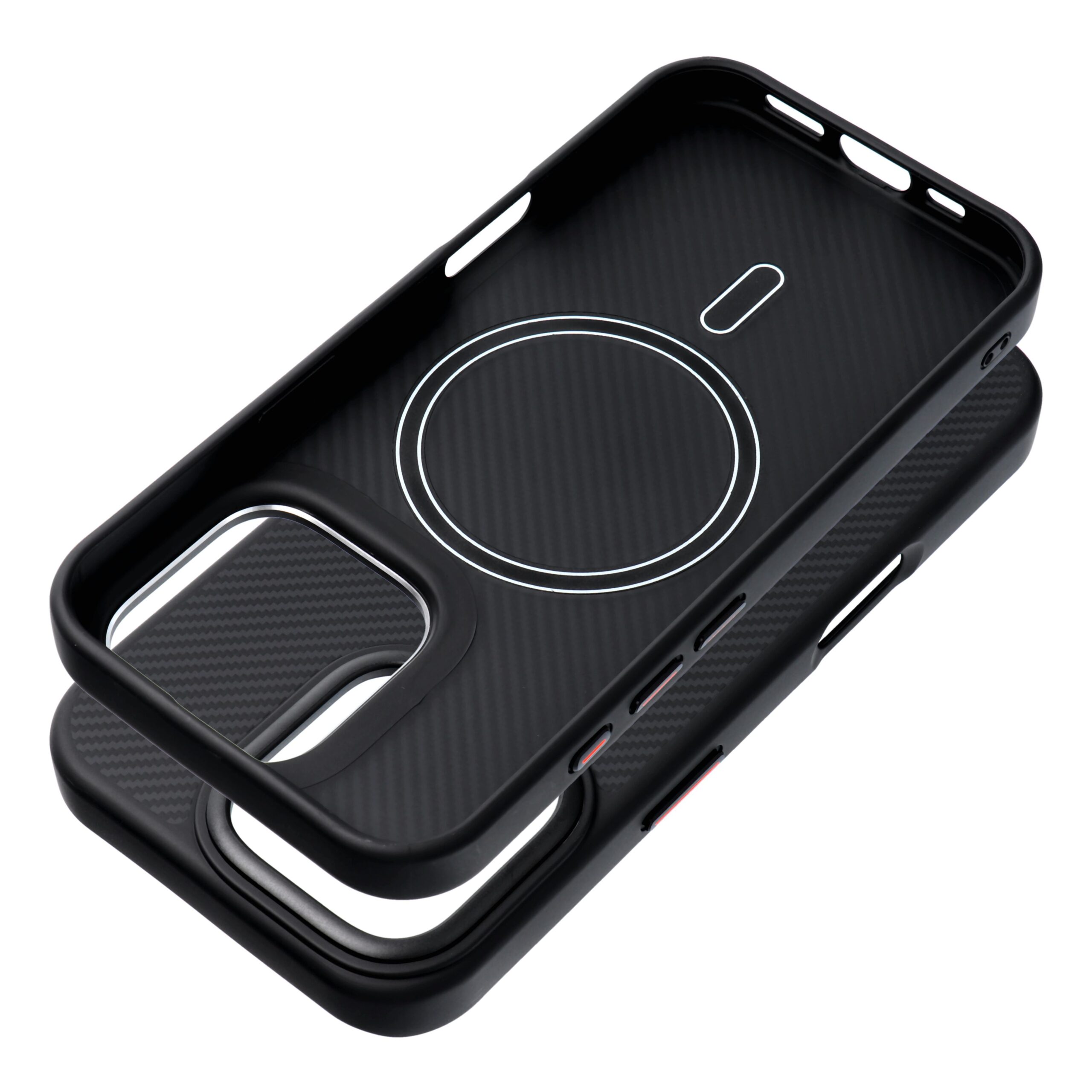 Carbon Elite Mag Cover compatible with MagSafe for IPHONE 15 black - Image 2
