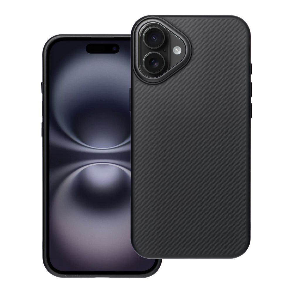 Carbon Elite Mag Cover compatible with MagSafe for IPHONE 16 PLUS black - Image 1