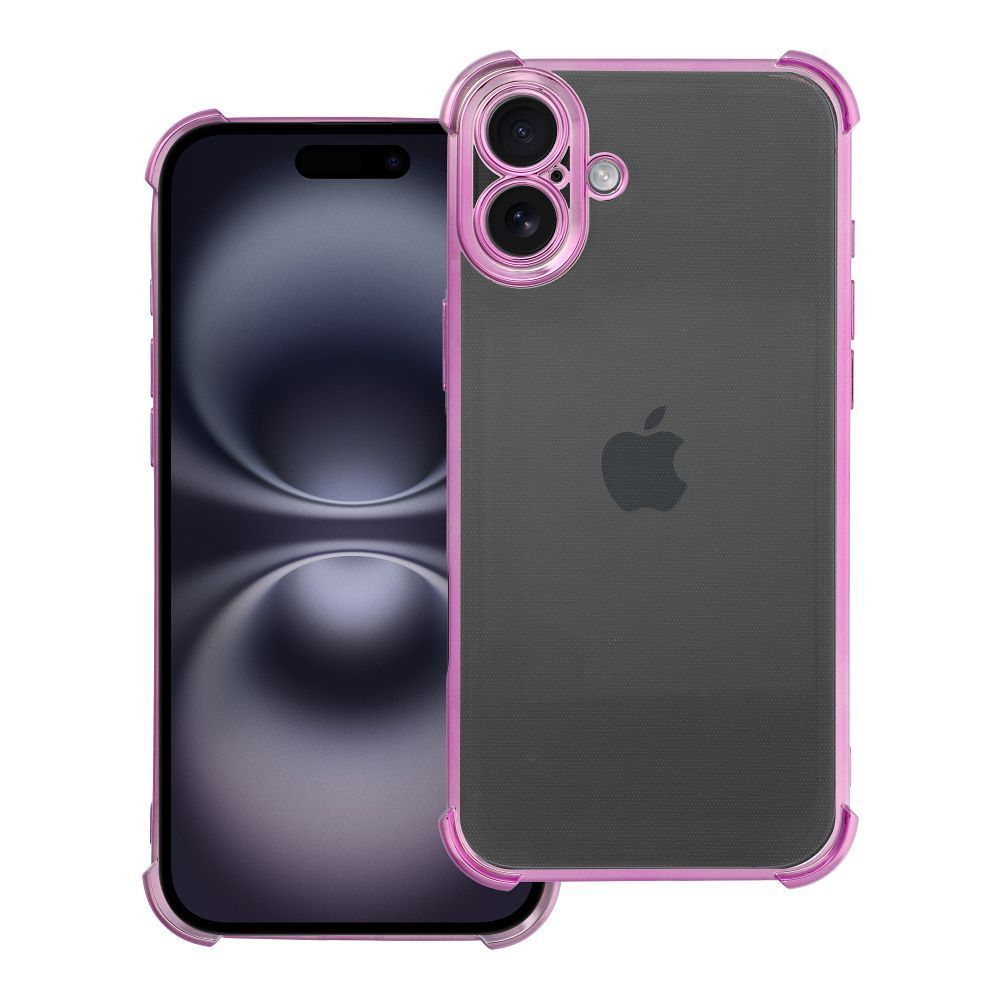 Case for iPhone 16 PLUS Antishock Electro purple Case ANTISHOCK ELECTRO for IPHONE 16 Plus pink - Image 1