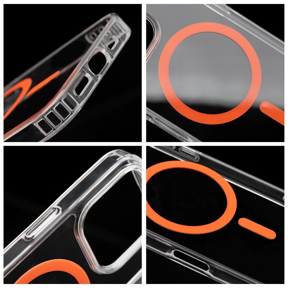 Drop Glue Colorful Ring Mag Cover compatible with MagSafe for IPHONE 16 orange - Image 2
