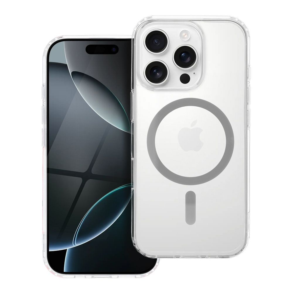 Drop Glue Colorful Ring Mag Cover compatible with MagSafe for IPHONE 15 PRO grey - Image 1