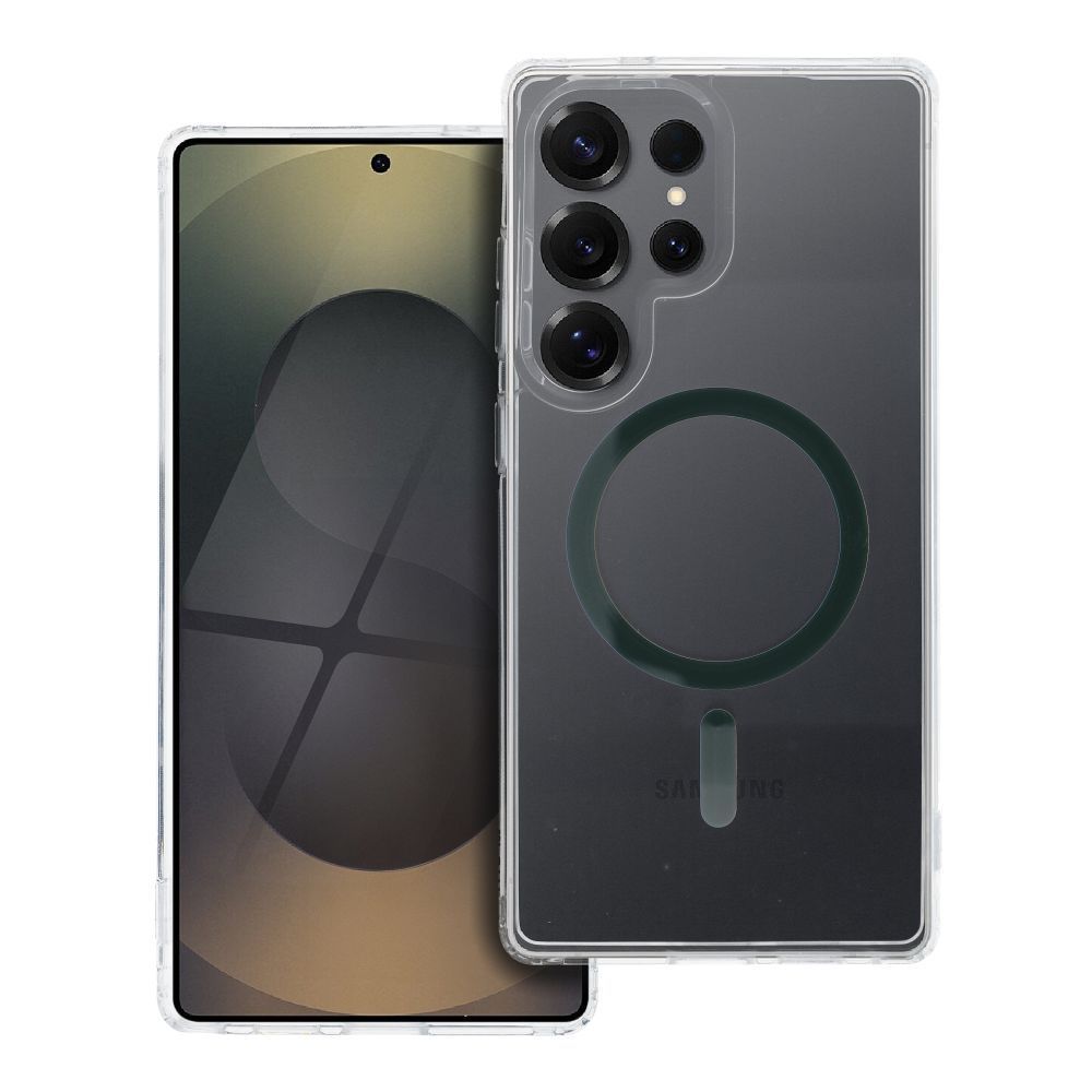 Drop Glue Colorful Ring Mag Cover compatible with MagSafe for SAMSUNG S25 ULTRA dark green - Image 1