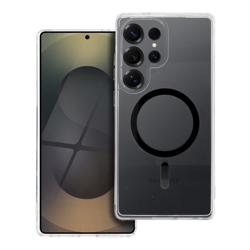 Drop Glue Colorful Ring Mag Cover compatible with MagSafe for SAMSUNG S25 ULTRA black - Image 1