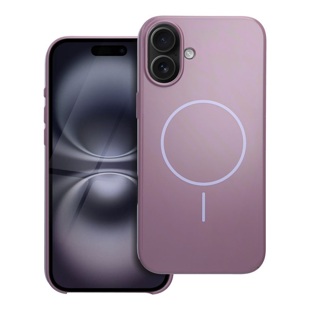 Premium Glossy Mag Cover compatible with MagSafe and Camera Control button for IPHONE 16 PLUS purple - Image 1