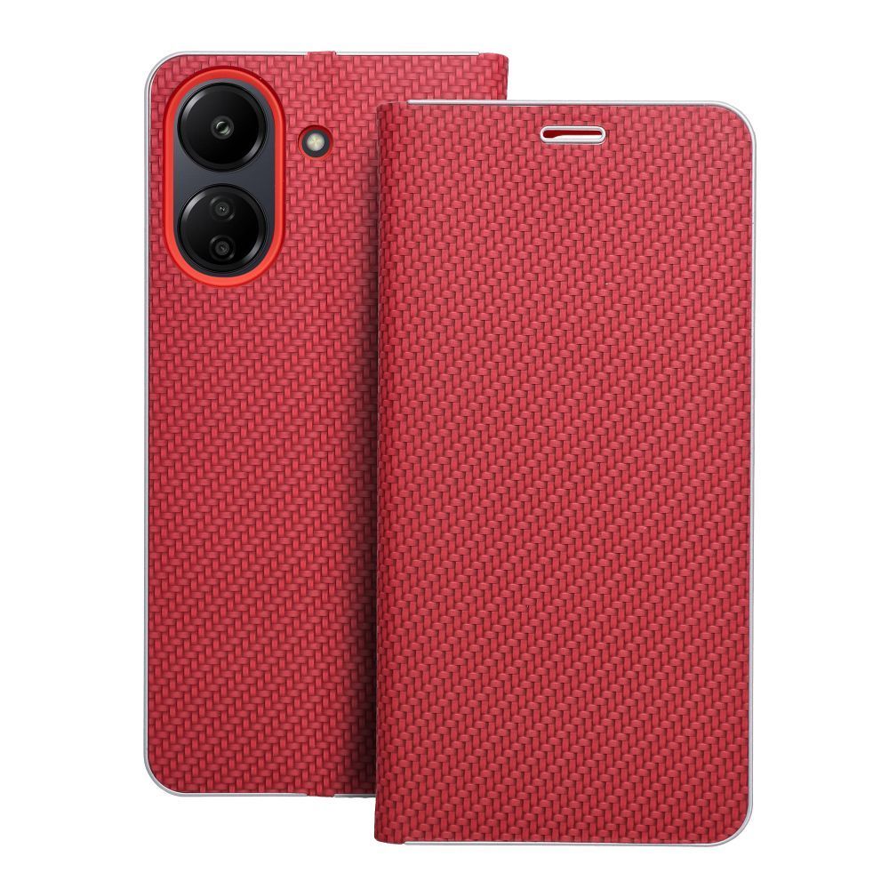 LUNA Book Carbon for Xiaomi Redmi 13C / POCO C65 red - Image 1