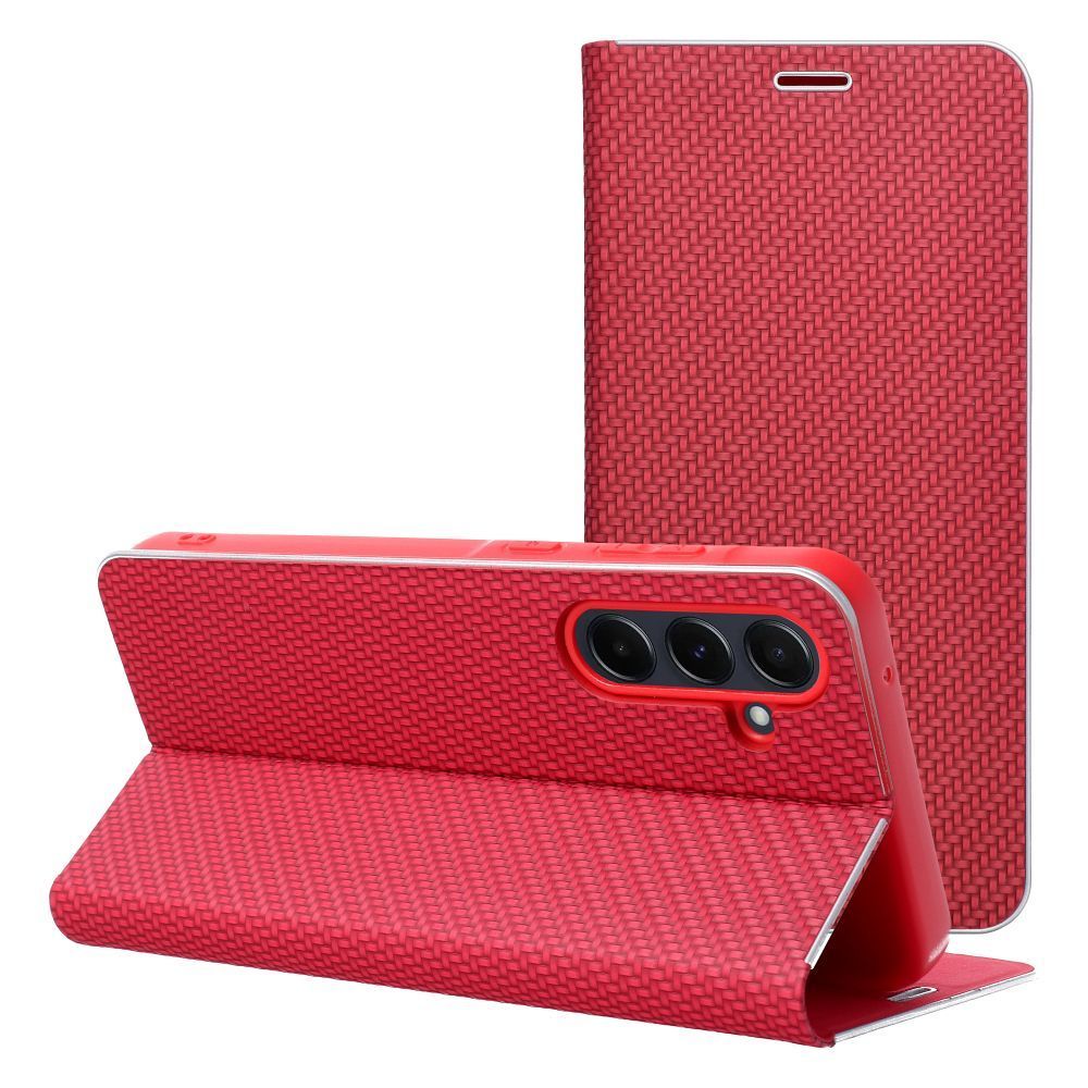 LUNA Book Carbon for XIAOMI Redmi Note 14 4G (GLOBAL - 163,25mm x 76,55mm x 8,16mm) red - Image 1