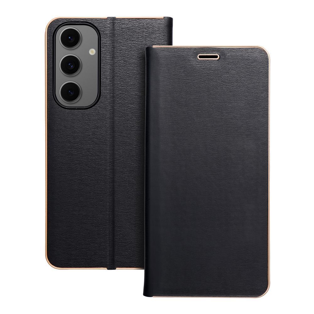 LUNA Book Gold for SAMSUNG S24 FE black LUNA Book Gold for SAMSUNG S24 FE black - Image 1